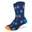 Navy Robot Men's Crew Socks